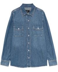 7 For All Mankind - Studded Denim Shirt - Lyst