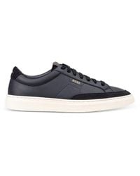BOSS - Leather Sneakers With Suede Trims - Lyst