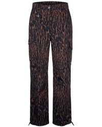 Ganni - Pantalon Cargo À Imprimé Léopard - Lyst
