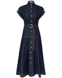 Zimmermann - Midi Denim Dress - Lyst
