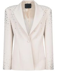 Liu Jo - Embellished Single-Breasted Blazer - Lyst