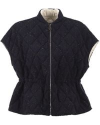 Fabiana Filippi - Sequin-Embellished Quilted Gilet - Lyst
