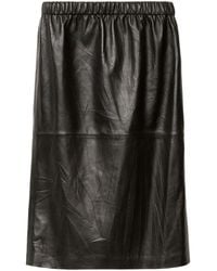 Fabiana Filippi - Leather Midi Skirt - Lyst