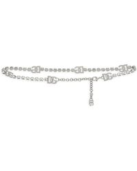 Dolce & Gabbana - Cinturón Con Logo Dg En Strass - Lyst