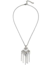 Jimmy Choo - Halsketting Met Kristallen Amulet - Lyst
