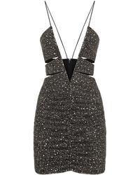 DSquared² - Crystal-embellished Ruched Minidress - Lyst