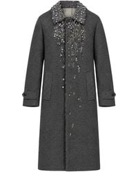 Prada - Prince Of Wales Geruite Twill Jas Met Enkele Rij Knopen - Lyst