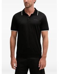 KARL LAGERFELD - Logo-Detail Tipped Polo Shirt - Lyst