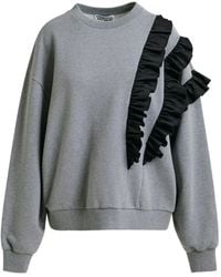 Essentiel Antwerp - Iwave Sweatshirt mit Rüschendetail - Lyst