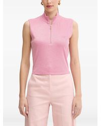 Liu Jo - Quarter-Zip Sleeveless Top - Lyst