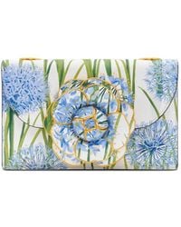 Oscar de la Renta - Tro Floral-Appliqué Shoulder Bag - Lyst