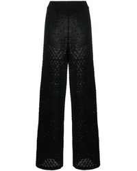 ROTATE BIRGER CHRISTENSEN - Loose-knit High-waisted Trousers - Lyst