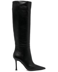 ALEVI - 100mm Leather Knee-high Boots - Lyst