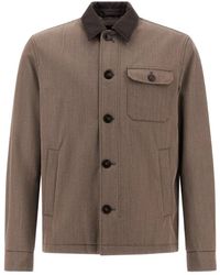 Herno - Fine-Wool Chest-Pocket Button-Up Shirt Jacket - Lyst