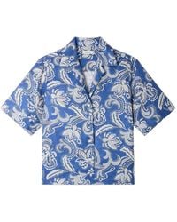Sandro - Floral Printed Short-Sleeve Shirt - Lyst
