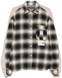 Maison Mihara Yasuhiro - Check-Pattern Distressed-Effect Shirt - Lyst