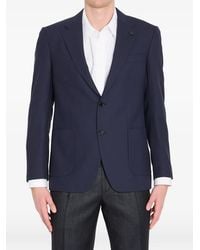 Lardini - Jack Van Scheerwol Met Klassieke Revers - Lyst