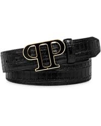 Philipp Plein - Leather Belt Pp Cocco - Lyst