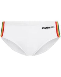 DSquared² - Slip De Bain À Détails Rayés - Lyst
