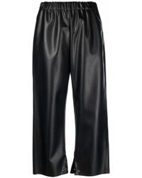 MM6 by Maison Martin Margiela - Elasticated-waist Cropped Trousers - Lyst