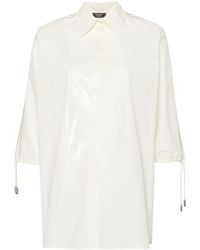Peserico - Beaded Trim-Detail Taffeta Shirt - Lyst
