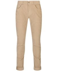 Dondup - Corduroy Logo-Plaque Trousers - Lyst