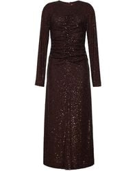 Cara Cara - Maisy Maxi-Jurk Met Pailletten En Lange Mouwen - Lyst