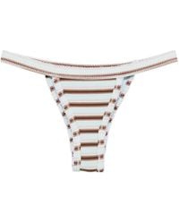Frankie's Bikinis - Stripe-Pattern Bikini Bottoms - Lyst