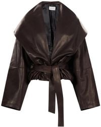 Magda Butrym - Belted Shawl-Collar Jacket - Lyst