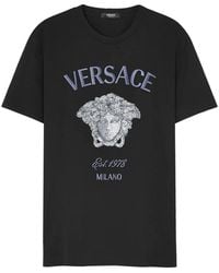 Versace - Medusa Milano Crystal-Embellished T-Shirt - Lyst