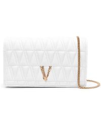 Versace - Virtus Leather Crossbody Bag - Lyst