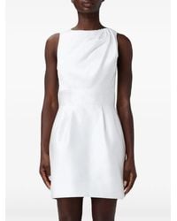 Elisabetta Franchi - Draped-Neckline Logo-Plaque Mini Dress - Lyst