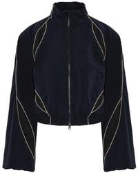 SRVC Studio - Slash Cropped Track Jacket - Lyst