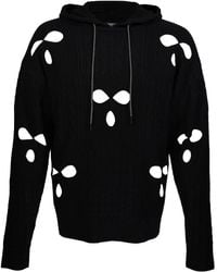 Mostly Heard Rarely Seen - Gestrickter Hoodie Mit Cut-Out - Lyst