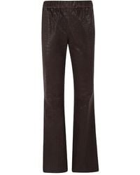 Enes - Croc-Embossed Flare Trousers - Lyst