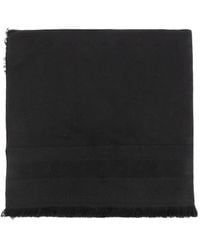 Emporio Armani - Eagle-Emblem Fringed Scarf - Lyst