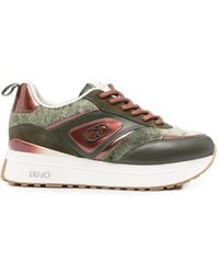 Liu Jo - Logo-Plaque Leather Sneakers - Lyst