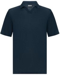 Franzese Collection - Ribbed V-Neck T-Shirt - Lyst