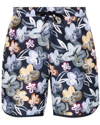 Emporio Armani - Floral-print Swim Shorts - Lyst