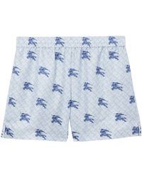 Burberry - Silk Ekd Monogram Shorts - Lyst