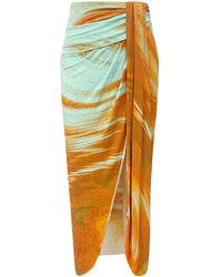 Jonathan Simkhai - Gwena Marble High-Waisted Skirt - Lyst