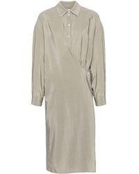 Lemaire - Twisted Silk Shirt Dress - Women's - Silk/polyamide - Lyst