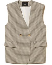 Twinset - Houndstooth-Pattern Double-Breasted Waistcoat - Lyst