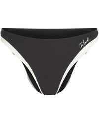 KARL LAGERFELD - Signature Cheeky Bikini Bottoms - Lyst