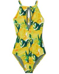 La DoubleJ - Badeanzug Mit Blumen-Print - Lyst