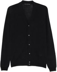 Low Brand - V-Neck Button-Fastening Cardigan - Lyst