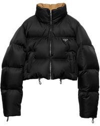 Prada - Gefütterte Jacke Mit Stehkragen - Lyst