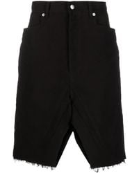 Rick Owens - ダメージ デニムバミューダショーツ - Lyst