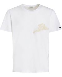 Etro - Embroidered Logo T-shirt - Lyst