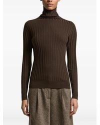 Peserico - Ribbed-Knit Roll-Neck Sweater - Lyst